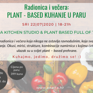 RADIONICA & VEČERA: Plant-based kuhanje u paru, 22.7.2020.