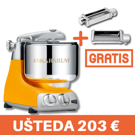 ANKARSRUM kuhinjski robot (sunčano žuta) + GRATIS nastavci za tjesteninu